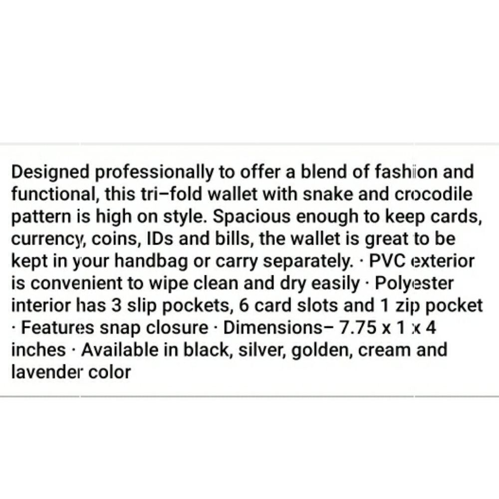 Tri Fold Wallet - Picture 12 of 12